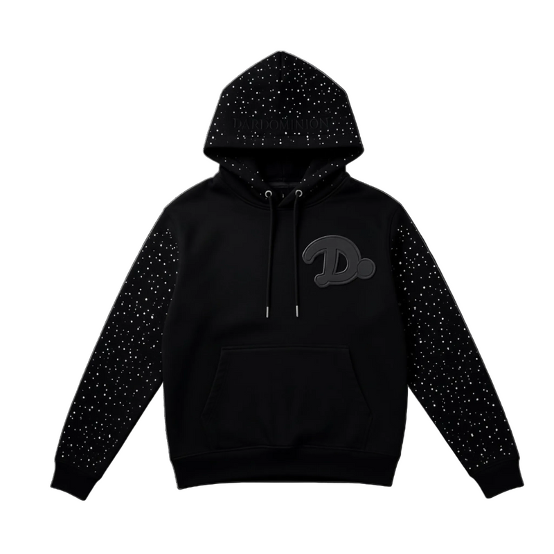 Leather Logo Hoodie